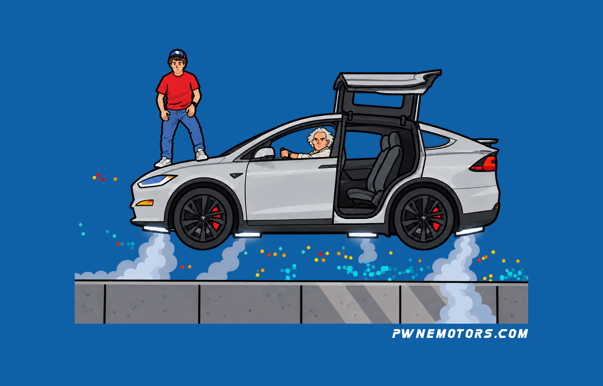TESLA MODEL X - FLYING BACK TO THE FUTURE