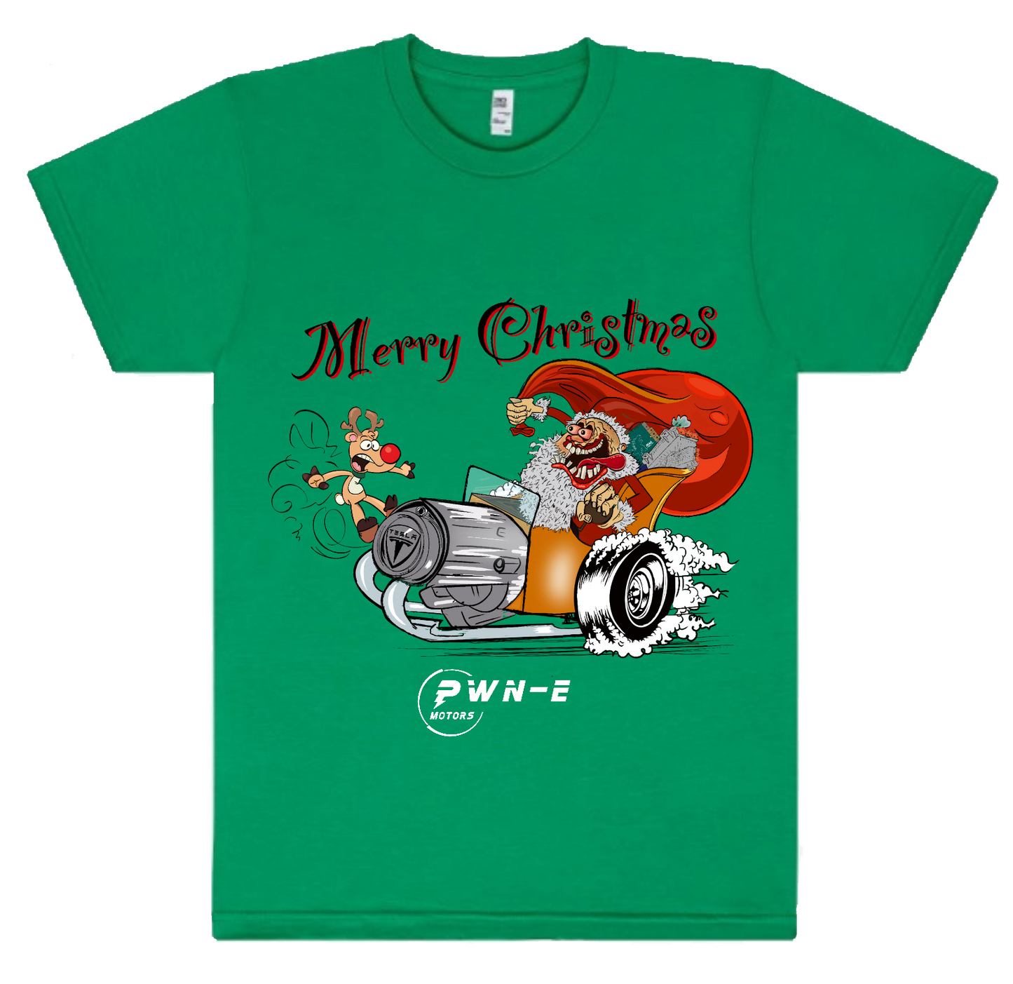 Rat Fink Santa Christmas Tee Shirt 100% Cotton