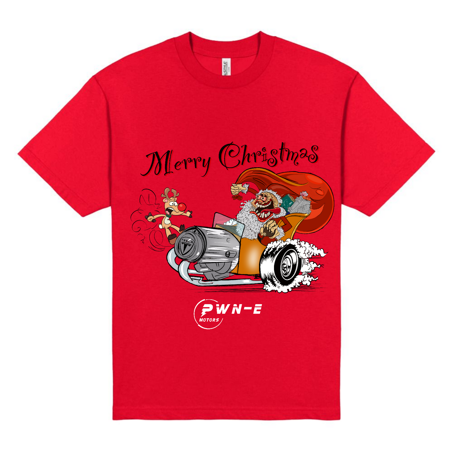 Rat Fink Santa Christmas Tee Shirt 100% Cotton