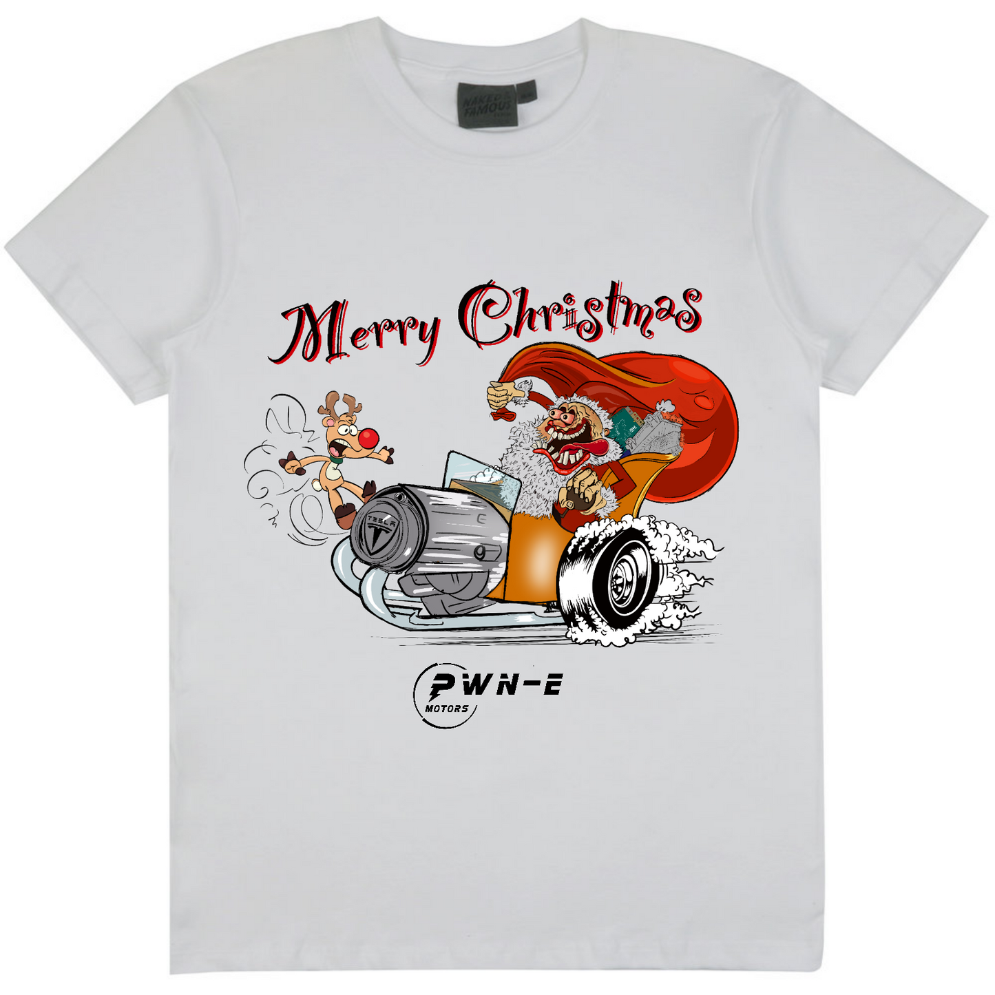 Rat Fink Santa Christmas Tee Shirt 100% Cotton