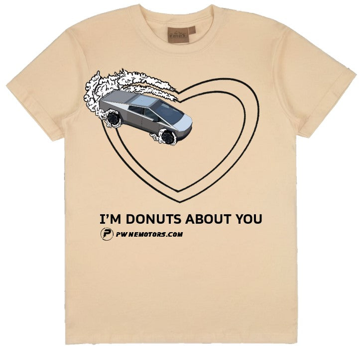 Tesla Cybertruck - Heart-Shaped Donut - Men's Unisex Tee for Men and Women